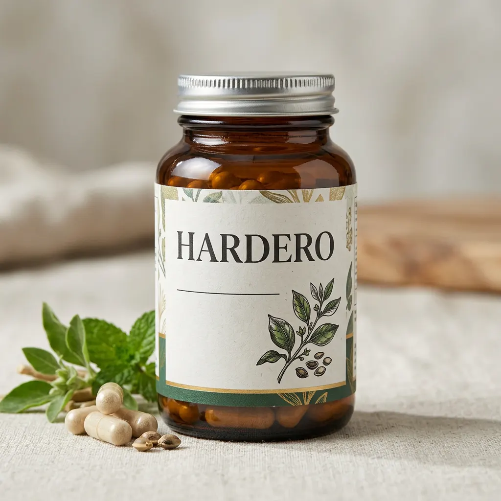 Hardero supplement bottle